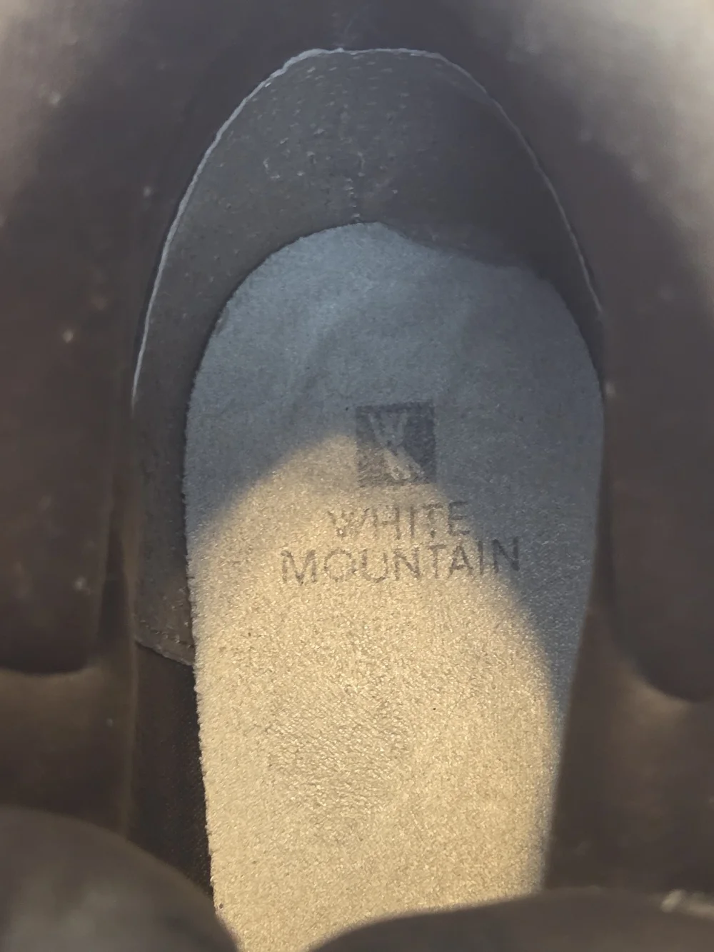 White Mountain taupe faux